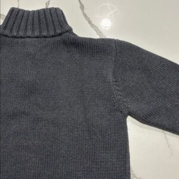 OLD NAVY Boys 1/4 Zip Grey Gray Tight Knit 100% Cotton Collared Sweater Size M - Picture 10 of 16